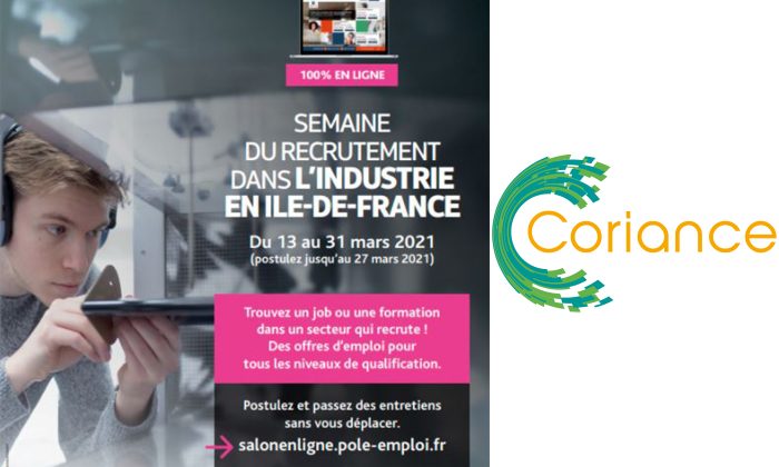 Coriance présente ses offres d’emplois au salon en ligne du recrutement dans l’industrie