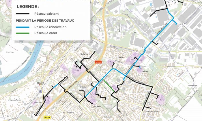 Travaux de renouvellement du réseau à Eragny-sur-Oise